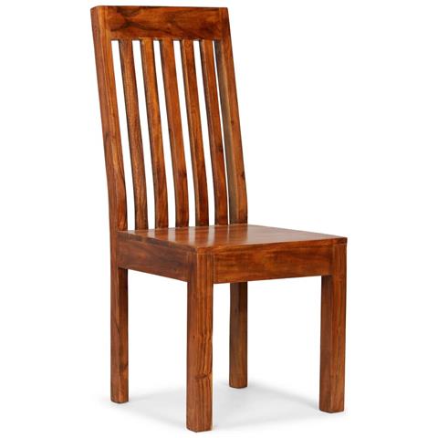 Lusso Casadino -  Sedie Da Pranzo 2 Pz In Legno Massello Con Finitura Ambra - Foto 8