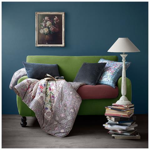 Copridivano Elasticizzato Melange In Cotone Colore Verde Misura 3 Posti - Foto 2