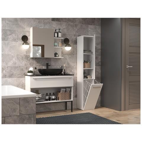 NEL IV BIEL armadietto di conservazione per bagno Bianco - Foto 2