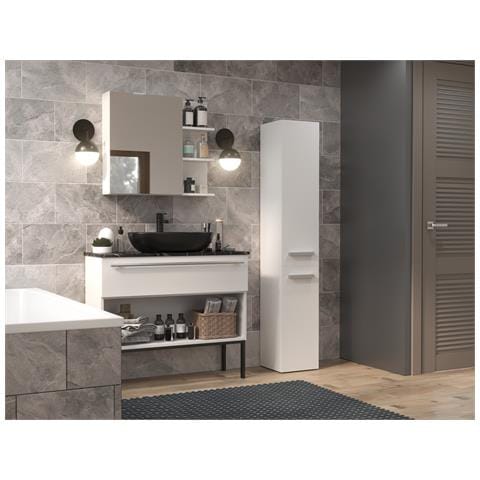 NEL IV BIEL armadietto di conservazione per bagno Bianco - Foto 3