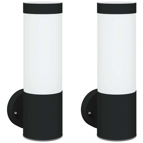 Lampade da parete vi daXL 2 pezzi Acciaio inox nero IP44 - Foto 1