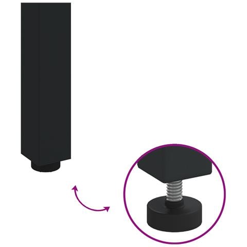 Tavolo da giardino  90x90x75 cm in legno massello di acacia e metallo - Foto 9