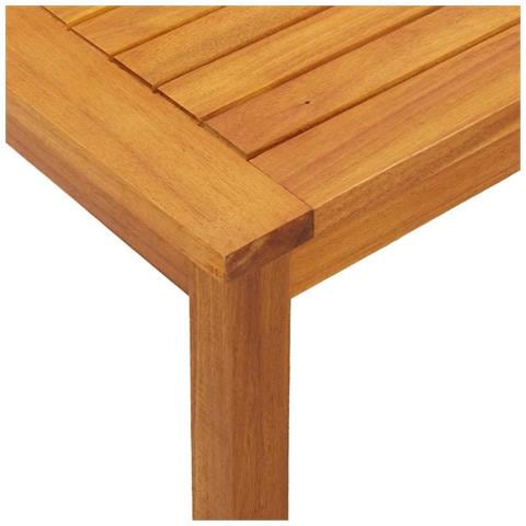 Tavolino  45x45x38 cm in legno massello di acacia - Foto 9