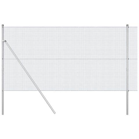 Set di Pali per Recinzione 10 x 1 m Set di 2 Acciaio Zincato - Foto 1