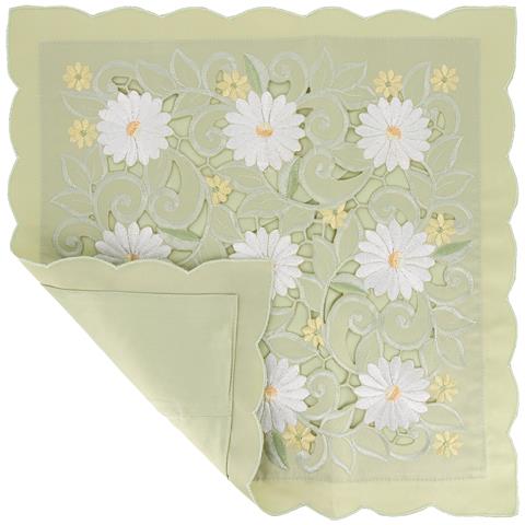Set Di 2 Copricuscini 40x40 Cm Con Ricamo Di Fiori Di Margherita - Foto 5