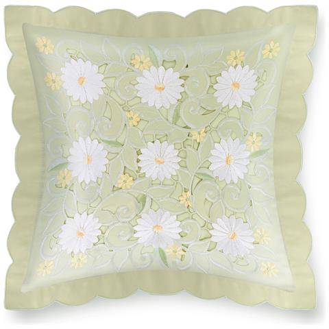 Set Di 2 Copricuscini 40x40 Cm Con Ricamo Di Fiori Di Margherita - Foto 1