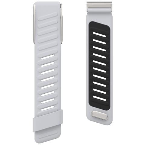 Cinturino In Silicone Per Bracciale Compatibile Con Whoop Watch 5.0, Resistente E Confortevole Con Fibbia In Lega Di Zinco Light Grey + Black - Foto 1