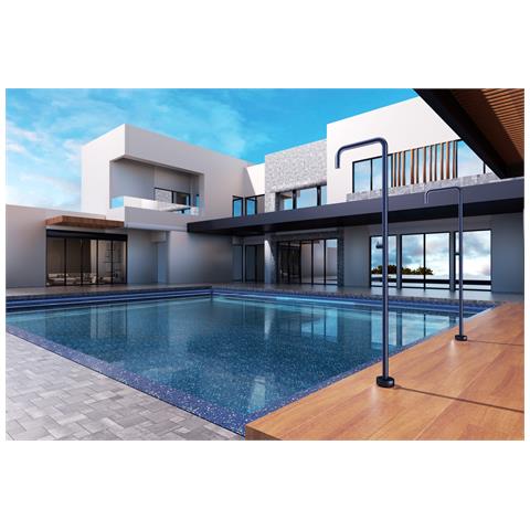 Imex Doccia Piscina In Acciaio 316 Blu Oceano Con Rubinetto Monoforo E Sistema Anticalcare Modello Utah - Foto 1