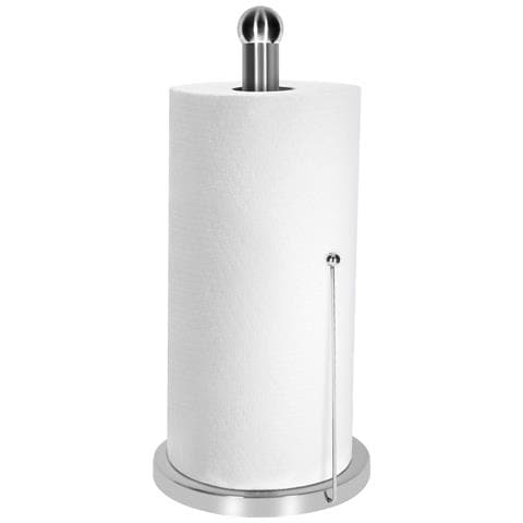 Portarotoli Di Carta Assorbente In Acciaio Inox Con Asta Laterale Di Sostegno, Argento - Foto 1