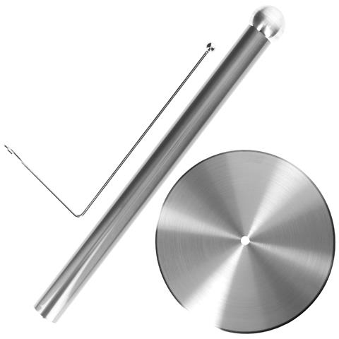 Portarotoli Di Carta Assorbente In Acciaio Inox Con Asta Laterale Di Sostegno, Argento - Foto 5