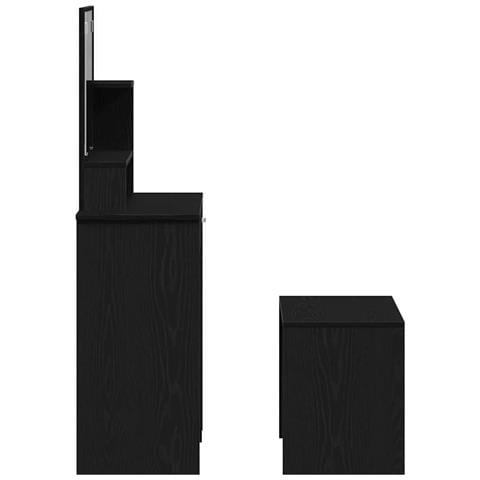 Set Tavolo da Trucco con porta Rovere nero 86.5 x 35 x 136 cm - Foto 9
