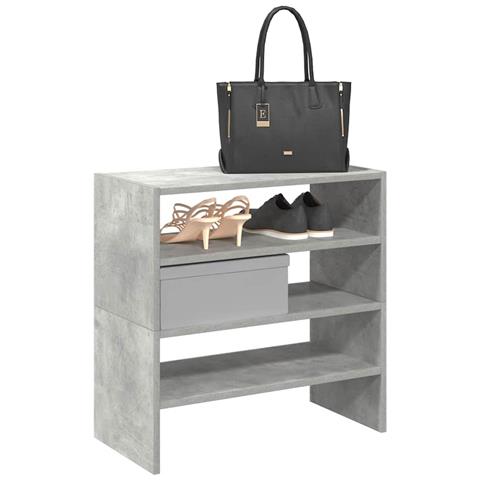 Scarpiere 2 pz Impilabili Grigio Cemento 60x30x30,5 cm - Foto 2