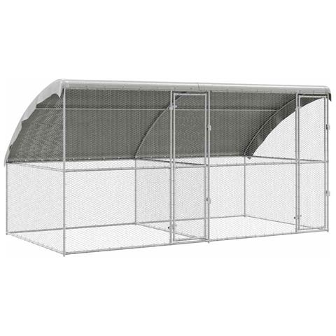 Gabbia per polli Argento 400 x 200 x 198.5 cm Acciaio zincato - Foto 1