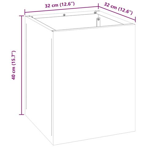 Vaso da giardino Oliver verde 32 x 32 x 40 cm - Foto 9