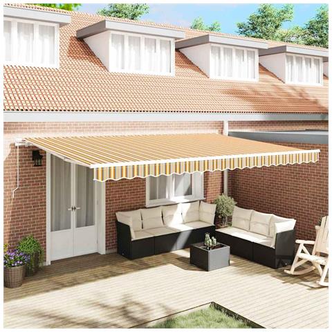 Tenda Retrattile Multicolore 500 × 300 cm Tessuto e Metallo - Foto 2