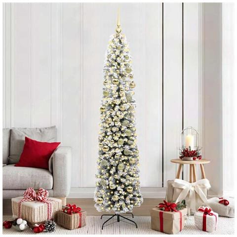 Albero di Natale artificiale con 300 LED Verde 210 cm - Foto 2