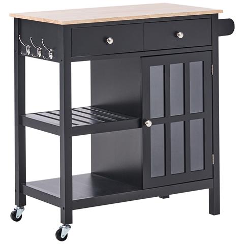 Carrello Portavivande Genoa Nero - Foto 2