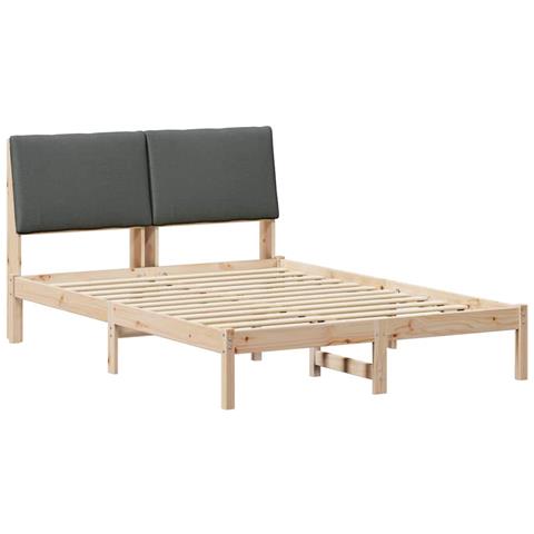 Struttura del Letto marrone e grigio scuro 150 x 200 cm - Foto 1