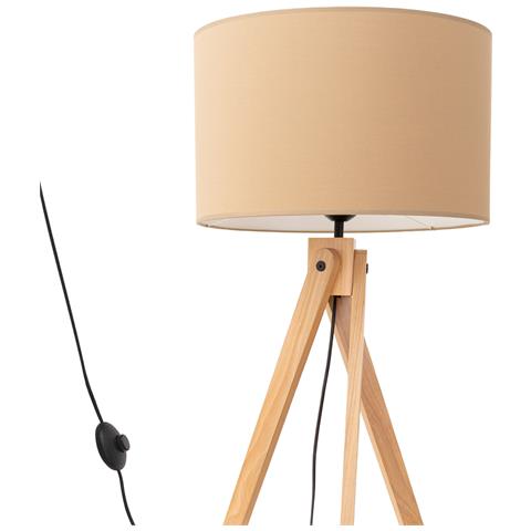 Lampada Da Terra Natt Beige Sl. 1905 - Moderno Lampada Da Terra Tortora /legno Naturale 140x77x77 Cm - Foto 1