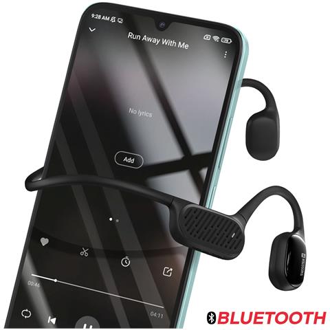 Caschi A Conduzione Ossea Wireless, Comodi, Aperti, Con 32 Gb Di Memoria E Resistenti All'acqua Ip68., Nero - Foto 5