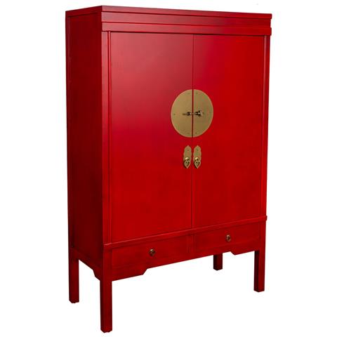 Armadio In Legno Con 4 Cassetti E 2 Porte 63x26x100 - Foto 1