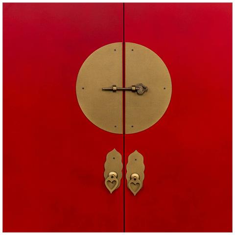 Armadio In Legno Con 4 Cassetti E 2 Porte 63x26x100 - Foto 8