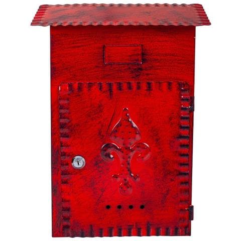 Cassetta Postale In Metallo Rosso 27x11x37h - Foto 2