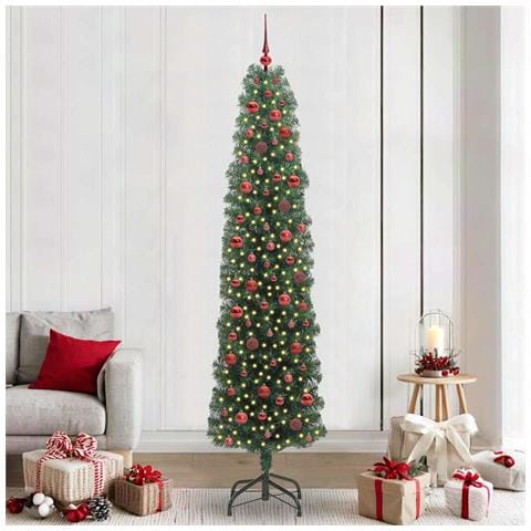 Albero di Natale artificiale con 300 LED Verde 240 cm - Foto 2
