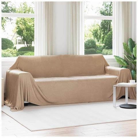 Coperte da Pile 6 pcs Cammello 350 x 270 cm Panno - Foto 2