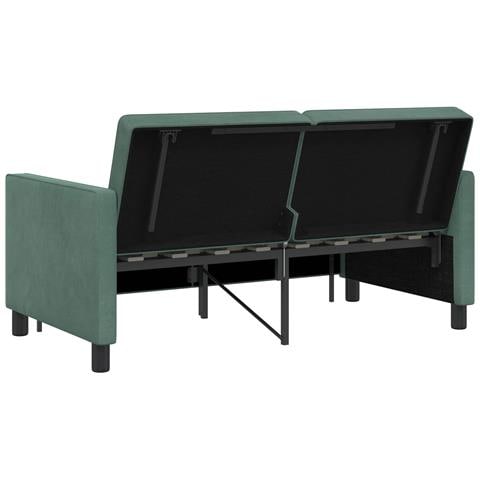 Divano letto Verde Mare Tessuto - Foto 9