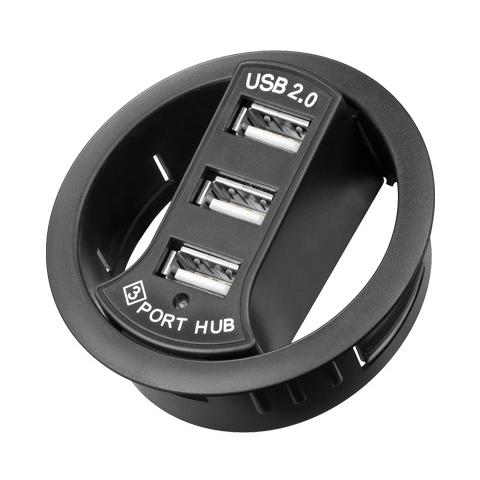IUSB2-HUB60S - Hub USB 2.0 3 porte In-Desk diametro 6 cm - Foto 1