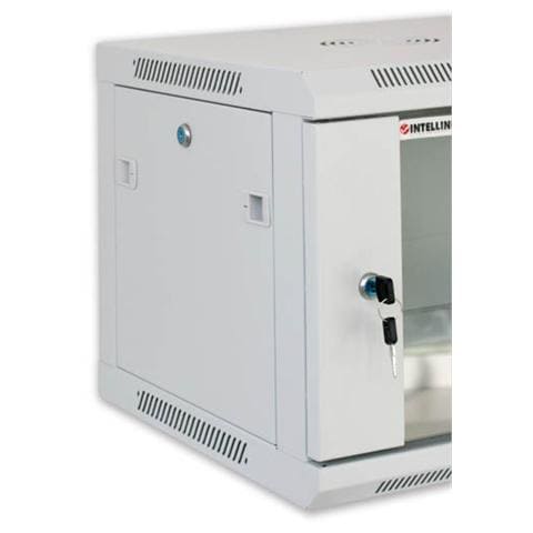 I-CASE EW-2015GL - Armadio Rack 19'' a muro 15 unità sezione unica prof. 450mm Grigio - Foto 14