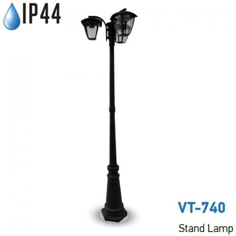 Palo Da Giardino 199 Cm Lampione Segnaviali Da Terra 3 X E27 Ip44 Esterno Vt-740 7063 - Foto 1