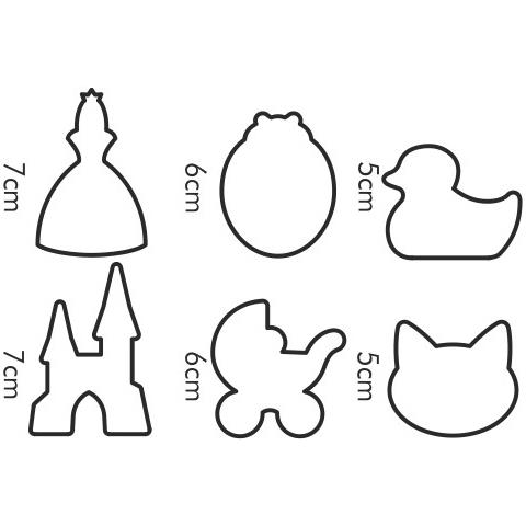 Set 6 Tagliabiscotti X Bambine In Anello Delicia Kids - Foto 1