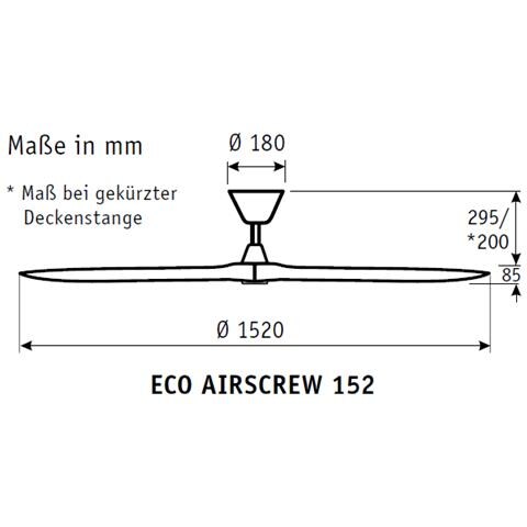 Eco Airscrew 152, Ventilatore, - Ottone Legno Naturale - Foto 3