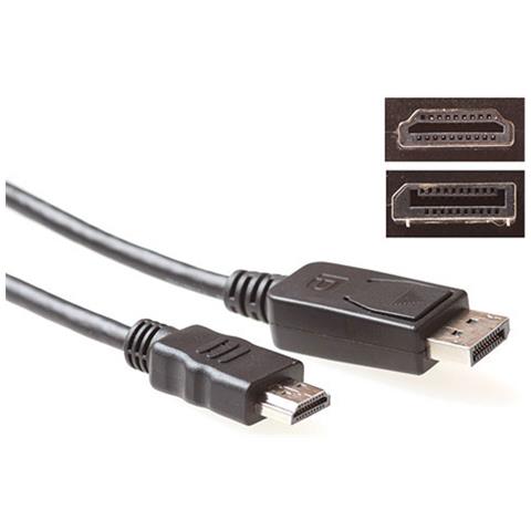AK3987 0.5m DisplayPort HDMI Nero cavo e adattatore video - Foto 1