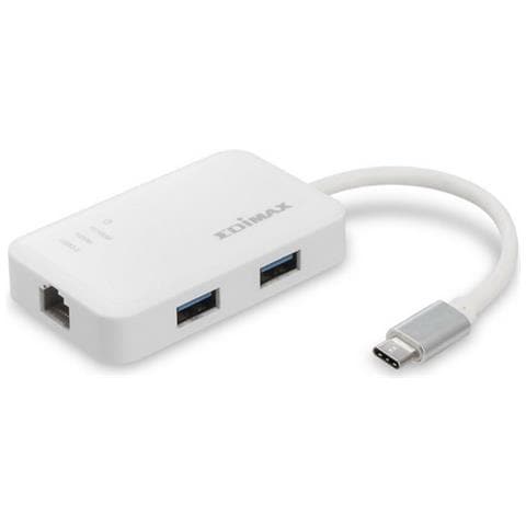 Usb-c To 3-port Usb 3.0 Gigabit Ethernet Hub In - Foto 1