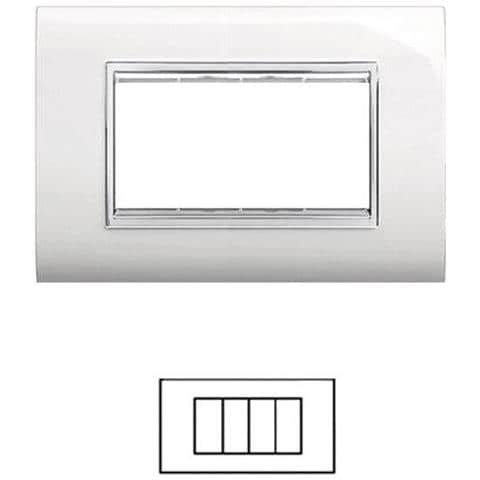 Placca 4 Posti Bianca Prestige Ecl3084wh - Foto 1