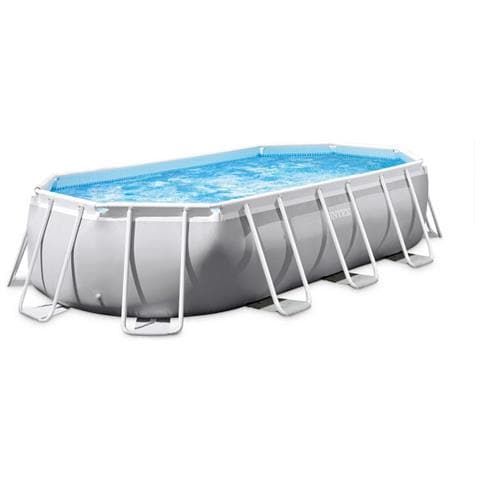 26796 piscina fuori terra Piscina con bordi Piscina ovale 13365 L Grigio - Foto 1