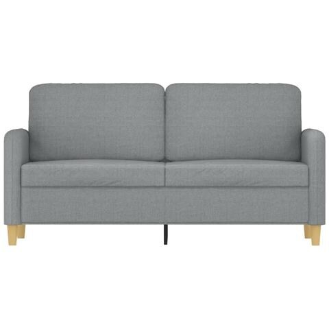 Divano A 2 Posti Grigio Chiaro 140 Cm In Tessuto - Foto 3