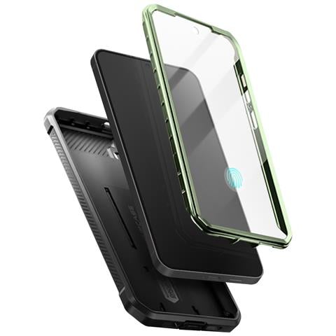 Cover Completa Per Samsung Galaxy S24 Antishock Con Cavalletto, Verde Kaki - Foto 1
