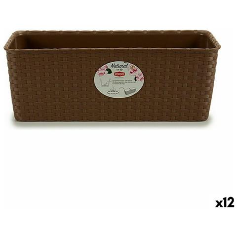 Vaso Rettangolare Da Balcone Stefanplast Beige Plastica 39 X 13,5 X 15,5 Cm (12 Unità) - Foto 1