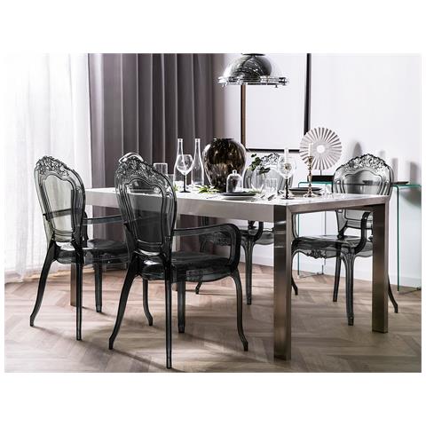 Set Di 2 Sedie Plastica Nera Trasparente Vermont Ii - Foto 1
