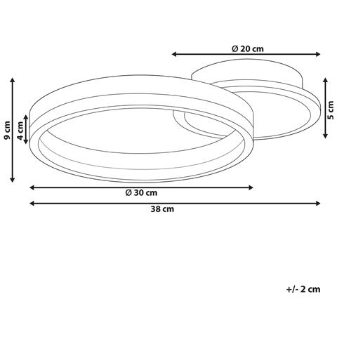 Lampadario A Led Glyde Metallo Marrone Scuro - Foto 2