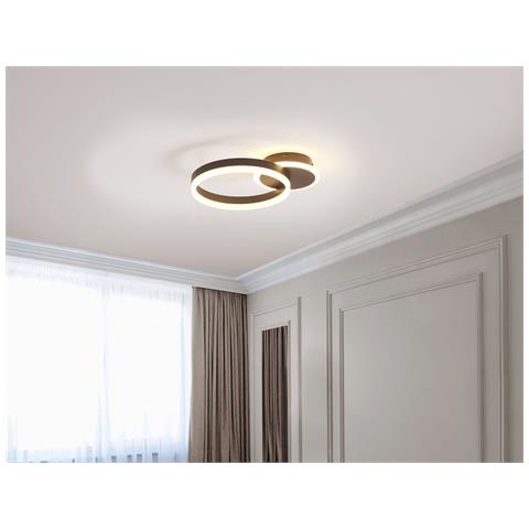 Lampadario A Led Glyde Metallo Marrone Scuro - Foto 1
