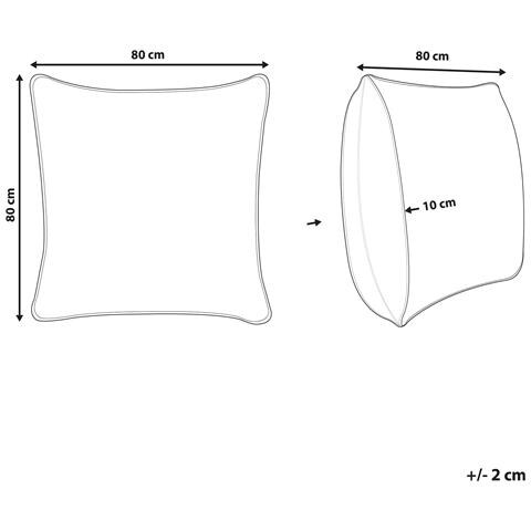 Guanciale Basso Poliestere Bianco 80 X 80 Cm Triglav - Foto 2