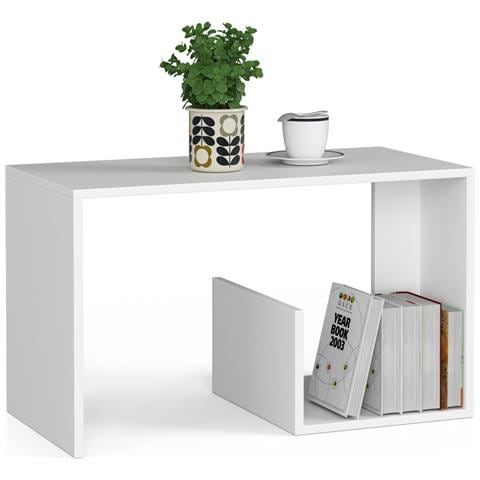 Tavolino da caff? PAUL, 80x40x45 cm, Colore Bianco - Foto 1