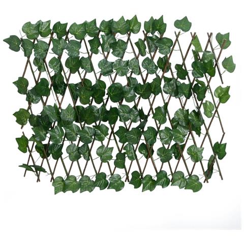 Traliccio Foglie Vite Artificiale Espandibile Verde 190x60 Cm - Foto 2