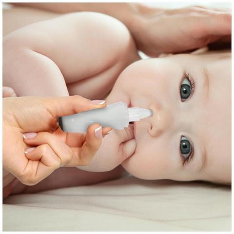 Aspiratore Nasale Neonato Riutilizzabile, Grigio - Foto 2