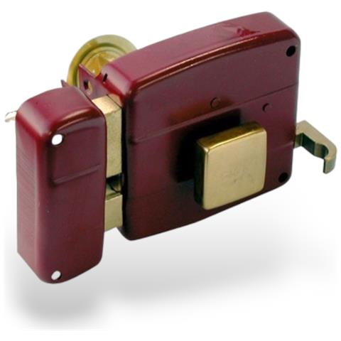 Serratura Da Applicare In Acciaio Verniciato Per Cancelletti E Portoni 50110 - 70 Mm Mano Destra - Foto 1